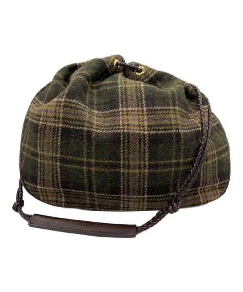 BROOKS BROTHERS（ブルックスブラザーズ）BROOKS BROTHERS (ブルックスブラザーズ) ショルダーバッグ ブラウン×グリーンの古着・服飾アイテム