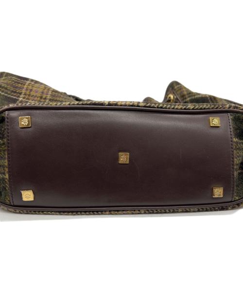 BROOKS BROTHERS（ブルックスブラザーズ）BROOKS BROTHERS (ブルックスブラザーズ) ショルダーバッグ ブラウン×グリーンの古着・服飾アイテム