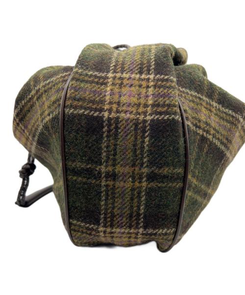 BROOKS BROTHERS（ブルックスブラザーズ）BROOKS BROTHERS (ブルックスブラザーズ) ショルダーバッグ ブラウン×グリーンの古着・服飾アイテム