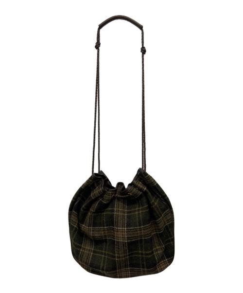 BROOKS BROTHERS（ブルックスブラザーズ）BROOKS BROTHERS (ブルックスブラザーズ) ショルダーバッグ ブラウン×グリーンの古着・服飾アイテム