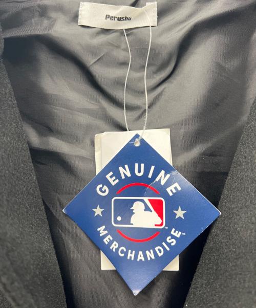 PERUSHU（ペルーシュ）PERUSHU (ペルーシュ) MLB (エムエルビー) スタジャン ブラック サイズ:Lの古着・服飾アイテム