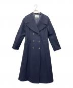 EMMEL REFINESエメル リファインズ）の古着「ダブルボタンロングコート」｜ネイビー