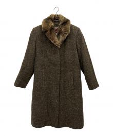 KENZO（ケンゾー）の古着「ファー衿コート」｜ブラウン