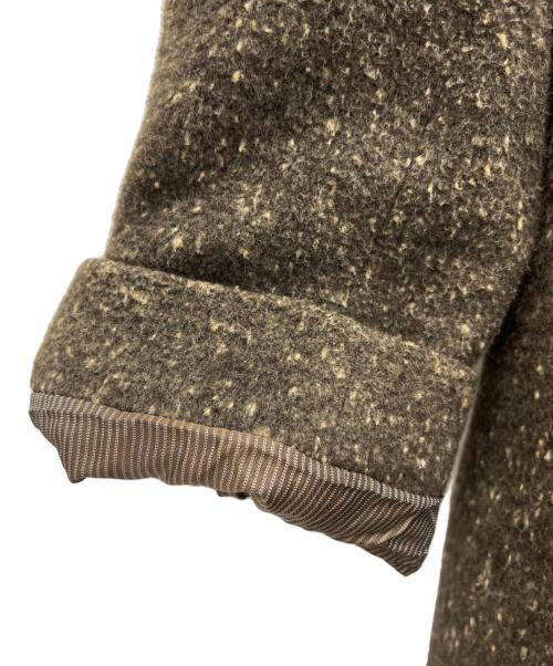 KENZO（ケンゾー）KENZO (ケンゾー) ファー衿コート ブラウン サイズ:38の古着・服飾アイテム