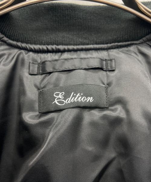 edition（エディション）edition (エディション) MA-1ブルゾン ブラック サイズ:Fの古着・服飾アイテム