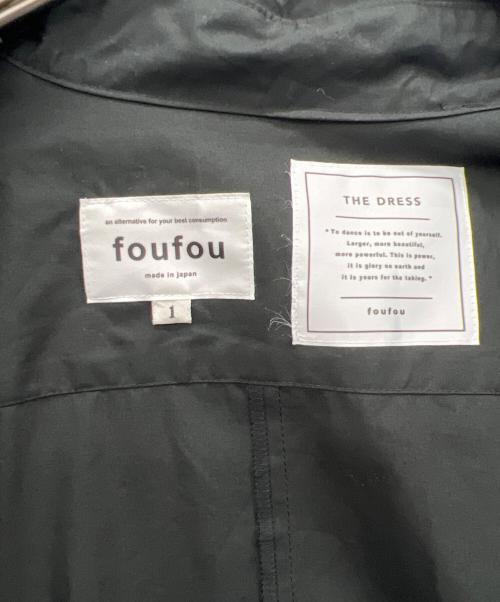 foufou（フーフー）foufou (フーフー) シャツワンピース ブラック サイズ:1の古着・服飾アイテム