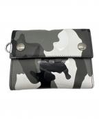 SUPREMEシュプリーム）の古着「Leather Chain Wallet」｜グレー×ホワイト