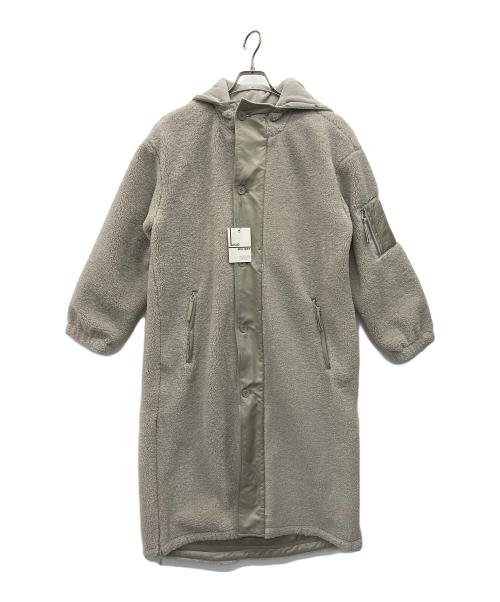 LASUD MILITARY（ラシュッドミリタリー）LASUD MILITARY (ラシュッドミリタリー) ボアコート アイボリー サイズ:9号の古着・服飾アイテム