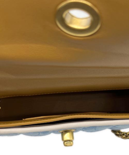 COACH（コーチ）COACH (コーチ) ターンロックショルダーバッグ ホワイト×ブルーの古着・服飾アイテム