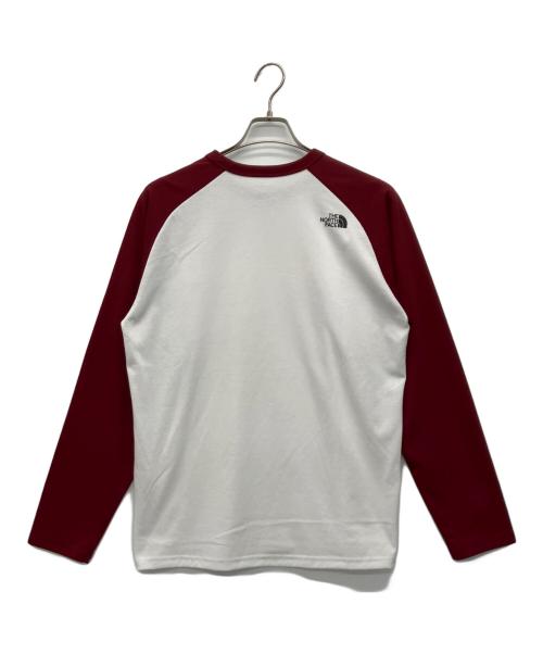THE NORTH FACE（ザ ノース フェイス）THE NORTH FACE (ザ ノース フェイス) 長袖カットソー ホワイト×レッド サイズ:Lの古着・服飾アイテム