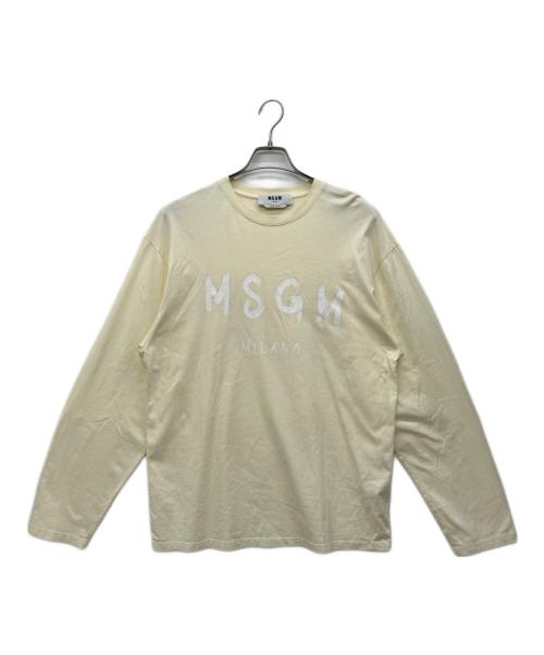 MSGM（エムエスジーエム）MSGM (エムエスジーエム) 長袖カットソー イエロー サイズ:Mの古着・服飾アイテム