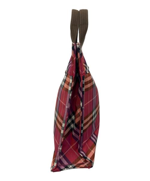 BURBERRY BLUE LABEL（バーバリー ブルー レーベル）BURBERRY BLUE LABEL (バーバリー ブルー レーベル) ミニトートバッグ レッドの古着・服飾アイテム