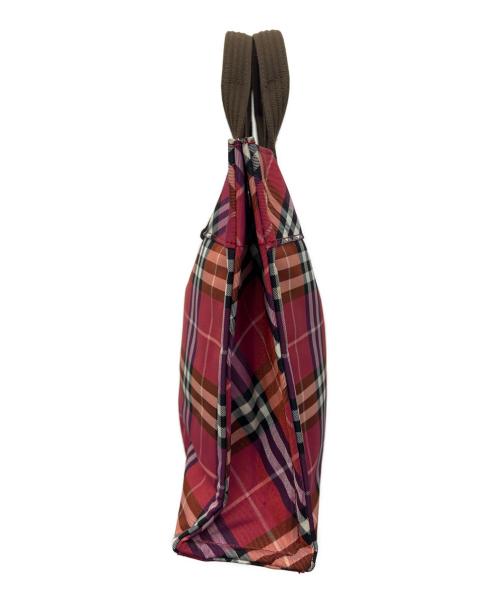 BURBERRY BLUE LABEL（バーバリー ブルー レーベル）BURBERRY BLUE LABEL (バーバリー ブルー レーベル) ミニトートバッグ レッドの古着・服飾アイテム