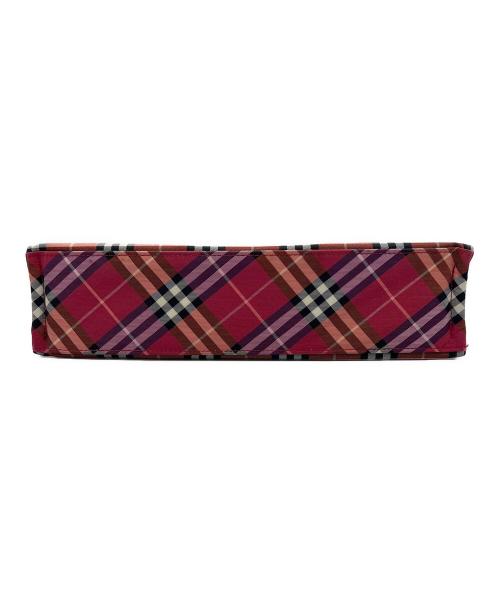 BURBERRY BLUE LABEL（バーバリー ブルー レーベル）BURBERRY BLUE LABEL (バーバリー ブルー レーベル) ミニトートバッグ レッドの古着・服飾アイテム