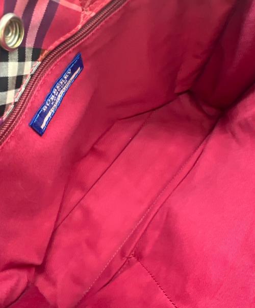 BURBERRY BLUE LABEL（バーバリー ブルー レーベル）BURBERRY BLUE LABEL (バーバリー ブルー レーベル) ミニトートバッグ レッドの古着・服飾アイテム