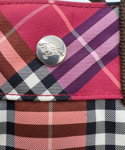 BURBERRY BLUE LABEL（バーバリー ブルー レーベル）BURBERRY BLUE LABEL (バーバリー ブルー レーベル) ミニトートバッグ レッドの古着・服飾アイテム