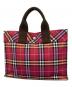 BURBERRY BLUE LABEL (バーバリー ブルー レーベル) ミニトートバッグ レッド：9000円