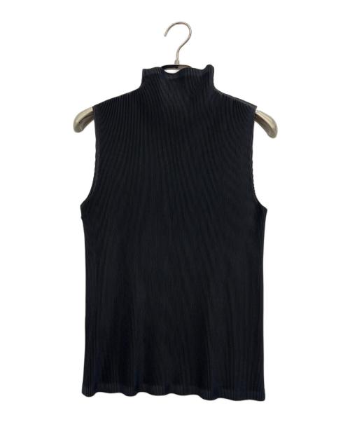 PLEATS PLEASE（プリーツプリーズ）PLEATS PLEASE (プリーツプリーズ) ノースリーブブラウス ブラック サイズ:3の古着・服飾アイテム