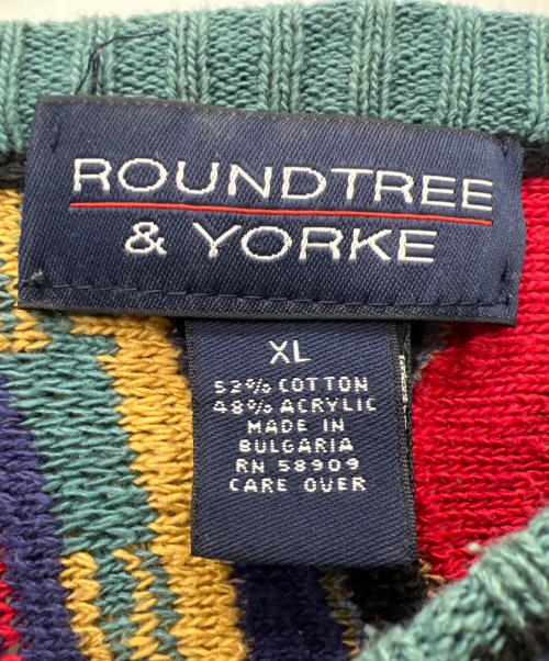 ROUNDTREE&YORKE（ラウンドツリー・アンド・ヨーク）ROUNDTREE&YORKE (ラウンドツリー・アンド・ヨーク) 厚手ニット マルチカラー サイズ:XLの古着・服飾アイテム
