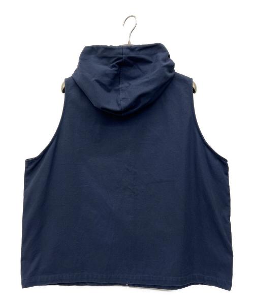 WudgeBOY（ワッジボーイ）WudgeBOY (ワッジボーイ) フードベスト ネイビー サイズ:Lの古着・服飾アイテム