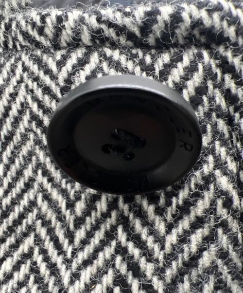 MONCLER（モンクレール）MONCLER (モンクレール) ヘリンボーンダウンコート グレー サイズ:1の古着・服飾アイテム