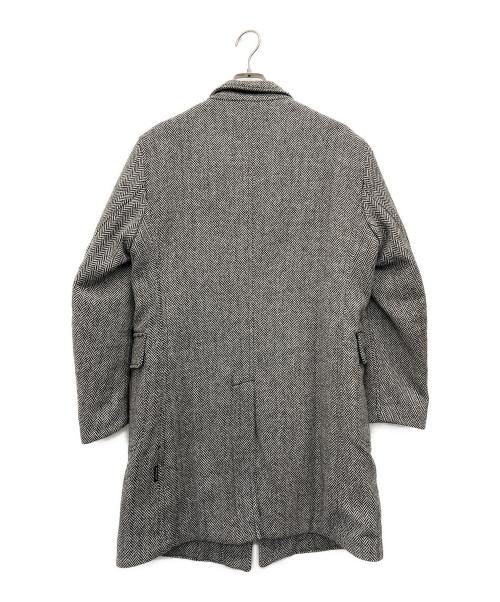 MONCLER（モンクレール）MONCLER (モンクレール) ヘリンボーンダウンコート グレー サイズ:1の古着・服飾アイテム