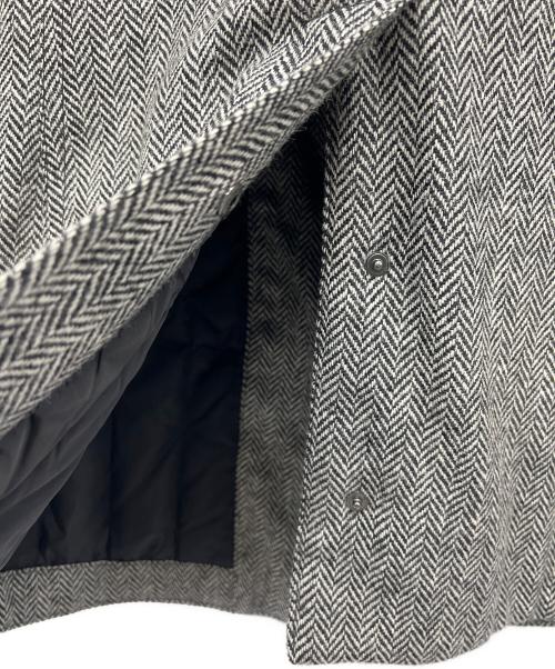 MONCLER（モンクレール）MONCLER (モンクレール) ヘリンボーンダウンコート グレー サイズ:1の古着・服飾アイテム