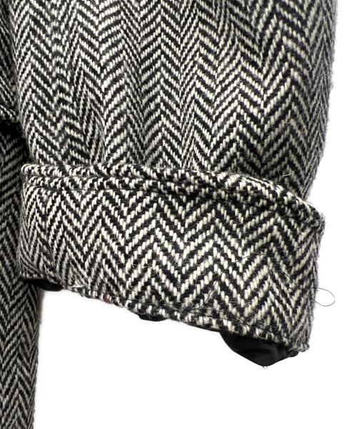 MONCLER（モンクレール）MONCLER (モンクレール) ヘリンボーンダウンコート グレー サイズ:1の古着・服飾アイテム