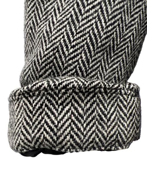 MONCLER（モンクレール）MONCLER (モンクレール) ヘリンボーンダウンコート グレー サイズ:1の古着・服飾アイテム