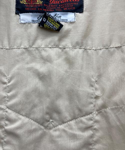 Princeton（プリンストン）Princeton (プリンストン) 半袖シャツ ベージュ サイズ:4XLの古着・服飾アイテム