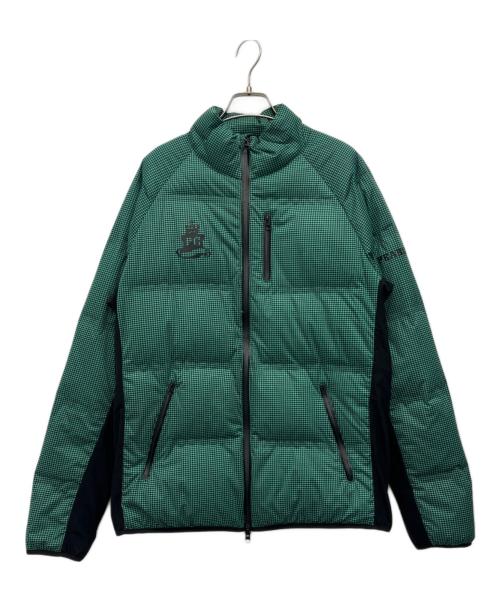 PEARLY GATES（パーリーゲイツ）PEARLY GATES (パーリーゲイツ) ダウンジャケット グリーン×ブラック サイズ:6の古着・服飾アイテム