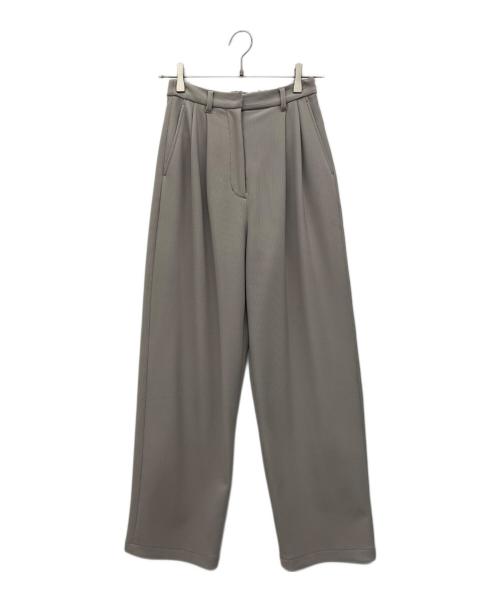 CLANE（クラネ）CLANE (クラネ) リブ ストライプ タックパンツ グレー サイズ:1の古着・服飾アイテム