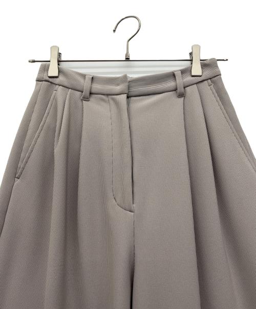 CLANE（クラネ）CLANE (クラネ) リブ ストライプ タックパンツ グレー サイズ:1の古着・服飾アイテム