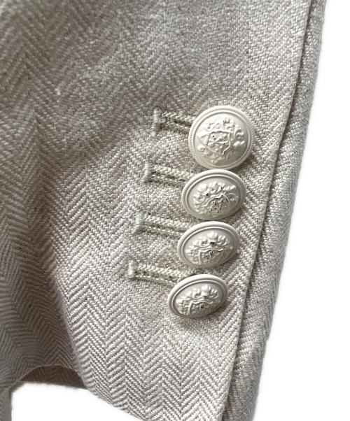 SHIPS Primary navy label（シップス プライマリー ネイビー レーベル）SHIPS Primary navy label (シップス プライマリー ネイビー レーベル) ヘリンボーンジャケット ベージュ サイズ:38の古着・服飾アイテム