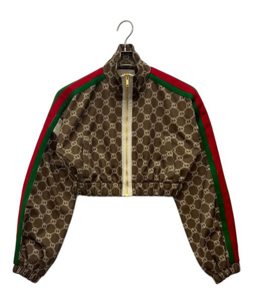 GUCCI（グッチ）GUCCI (グッチ) インターロッキングG シェリーラインブルゾン ブラウン サイズ:XSの古着・服飾アイテム