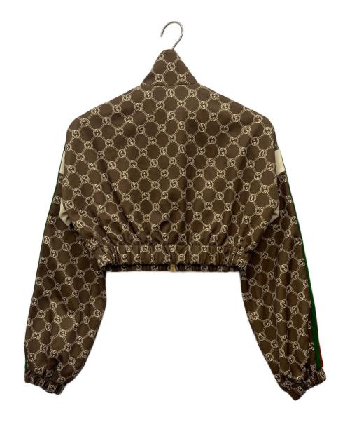 GUCCI（グッチ）GUCCI (グッチ) インターロッキングG シェリーラインブルゾン ブラウン サイズ:XSの古着・服飾アイテム