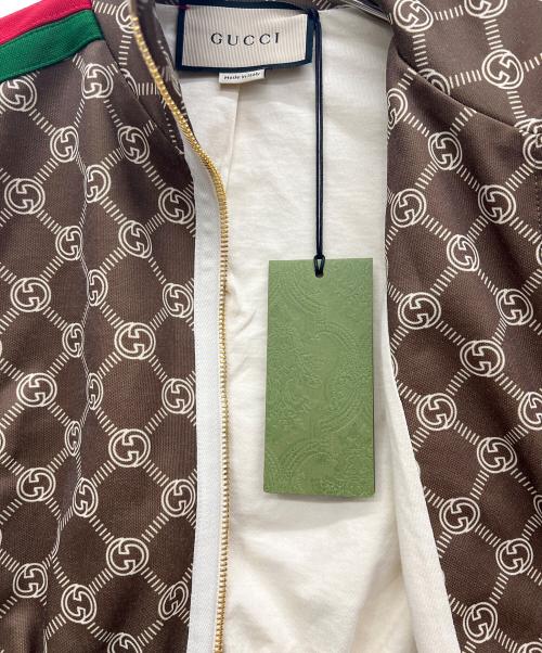 GUCCI（グッチ）GUCCI (グッチ) インターロッキングG シェリーラインブルゾン ブラウン サイズ:XSの古着・服飾アイテム