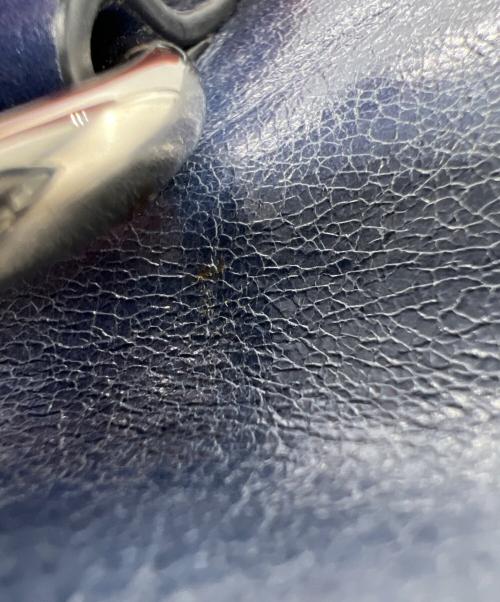 MIU MIU（ミュウミュウ）MIU MIU (ミュウミュウ) サイドリボン2WAYバッグ ネイビーの古着・服飾アイテム