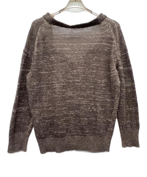 DEUXIEME CLASSE（ドゥーズィエム クラス）DEUXIEME CLASSE (ドゥーズィエム クラス) 薄手ニット ブラウン サイズ:FREEの古着・服飾アイテム