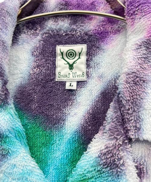 South2 West8（サウスツー ウエストエイト）South2 West8 (サウスツー ウエストエイト) 半袖シャツ ブルー×パープル サイズ:Lの古着・服飾アイテム