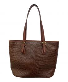 Salvatore Ferragamo（サルヴァトーレ フェラガモ）の古着「型押しレザートートバッグ」｜ブラウン