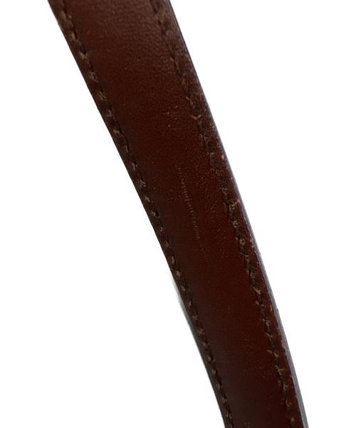 Salvatore Ferragamo（サルヴァトーレ フェラガモ）Salvatore Ferragamo (サルヴァトーレ フェラガモ) 型押しレザートートバッグ ブラウンの古着・服飾アイテム