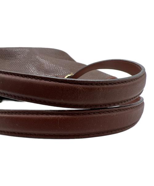 Salvatore Ferragamo（サルヴァトーレ フェラガモ）Salvatore Ferragamo (サルヴァトーレ フェラガモ) 型押しレザートートバッグ ブラウンの古着・服飾アイテム