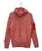 MONCLERモンクレール）の古着「ニットフーディ」｜レッド