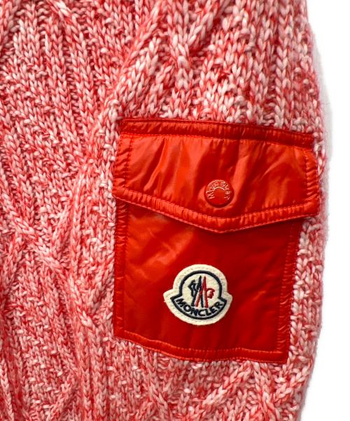 MONCLER（モンクレール）MONCLER (モンクレール) ニットフーディ レッド サイズ:Sの古着・服飾アイテム