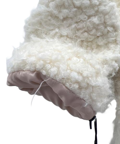 HER LIP TO（ハーリップトゥ）HER LIP TO (ハーリップトゥ) Royal Faux Fur Coat ホワイト サイズ:S 未使用品の古着・服飾アイテム