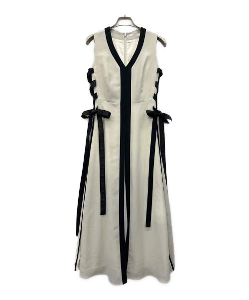 Snidel（スナイデル）Snidel (スナイデル) サイドプリーツバイカラーワンピ ホワイト サイズ:00の古着・服飾アイテム