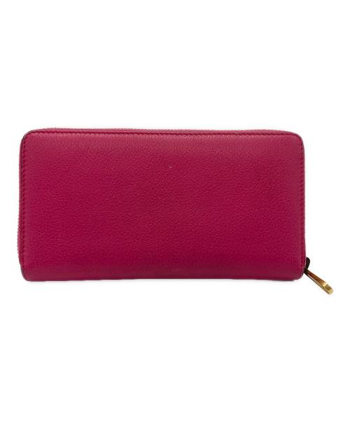 GUCCI（グッチ）GUCCI (グッチ) ラウンドファスナーウォレット ピンクの古着・服飾アイテム