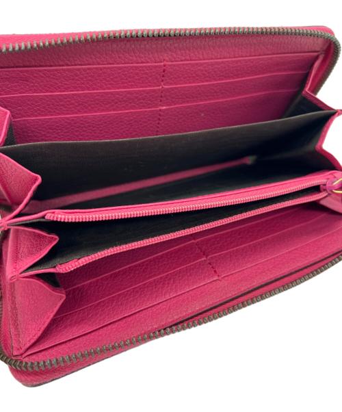 GUCCI（グッチ）GUCCI (グッチ) ラウンドファスナーウォレット ピンクの古着・服飾アイテム