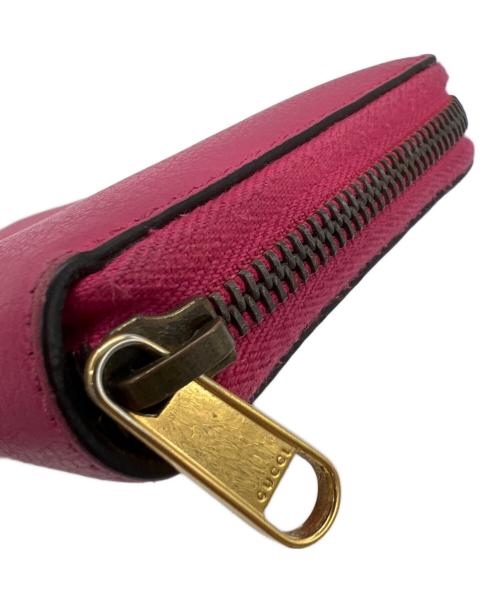 GUCCI（グッチ）GUCCI (グッチ) ラウンドファスナーウォレット ピンクの古着・服飾アイテム